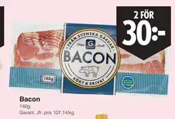 Matöppet Bacon erbjuda