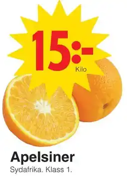 Matöppet Apelsiner erbjuda