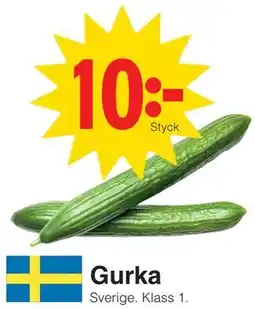 Matöppet Gurka erbjuda