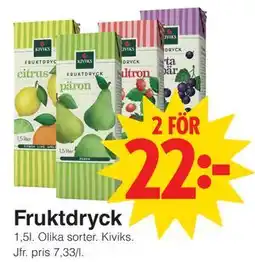 Matöppet Fruktdryck erbjuda