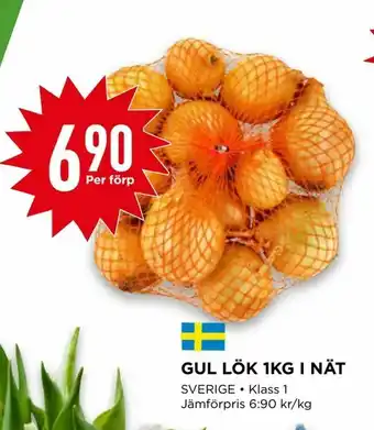 Gul lök 1kg i nät