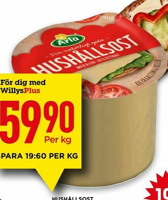 Willys Hushållsost erbjuda