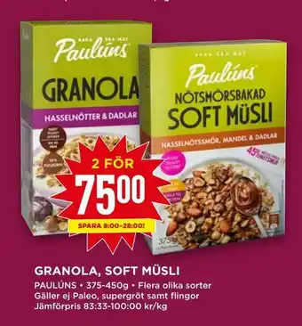 Granola, soft müsli