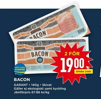 Willys Bacon erbjuda