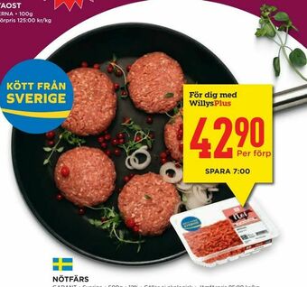 Willys Hemma Nötfärs erbjuda