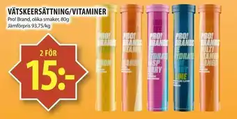 Vätskeersättning/vitaminer
