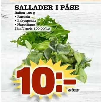 Matvärlden Tensta Sallader i påse erbjuda
