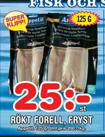 Nya Pulsen Rökt forell, fryst erbjuda