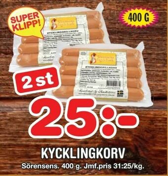 Nya Pulsen Kycklingkorv erbjuda