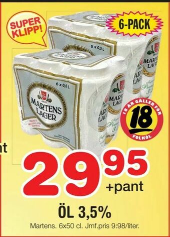 Nya Pulsen Öl 3,5% erbjuda