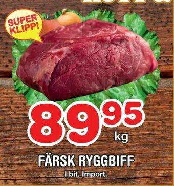 Nya Pulsen Färsk ryggbiff erbjuda