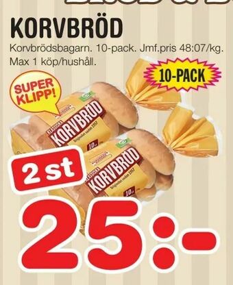Nya Pulsen Korvbröd erbjuda
