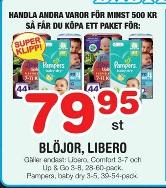 Nya Pulsen Blöjor, libero erbjuda