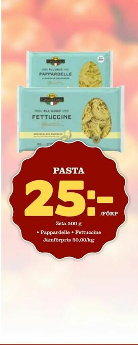 Supergrossen Pasta erbjuda