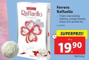 Lidl Ferrero Raffaello 80g erbjuda