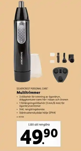 Lidl Silvercrest Personal Care Multitrimmer erbjuda