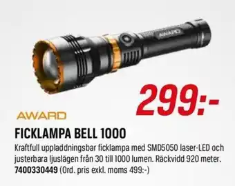 Award ficklampa bell 1000