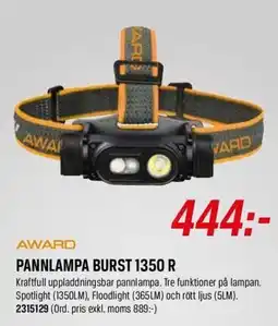 Swedol Award pannlampa burst 1350 r erbjuda