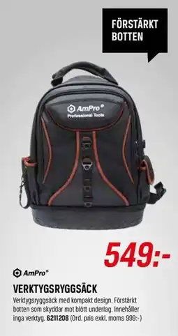 Swedol AmPro verktygsryggsäck erbjuda