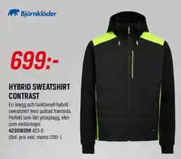 Swedol Björnkläder hybrid sweatshirt contrast erbjuda