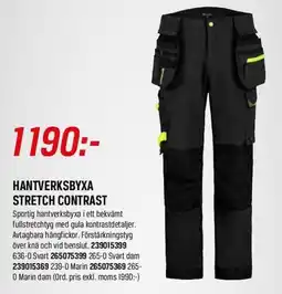 Swedol Hantverksbyxa stretch contrast erbjuda
