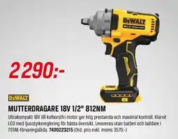 Swedol DeWalt mutterdragare 18v 1/2" 812nm erbjuda