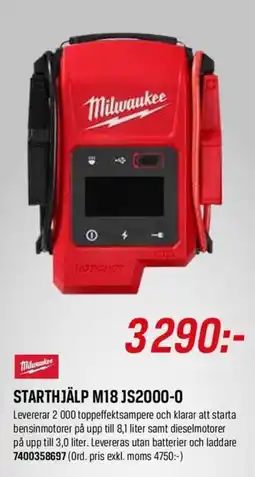 Swedol Milwaukee Starthjälp M18 JS2000-0 erbjuda