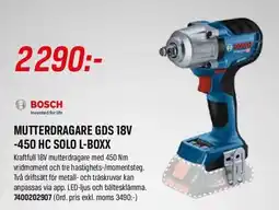 Swedol Bosch mutterdragare gds 18v-450 hc solo l-boxx erbjuda