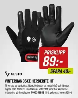 Swedol Gesto vinterhandske herberite ht erbjuda