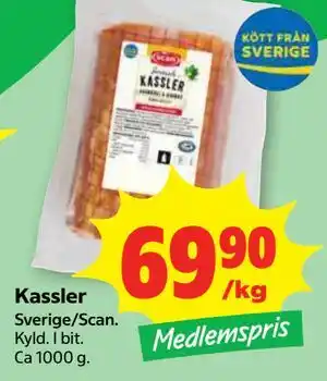 Kassler, Medlemspris