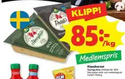 Stora Coop Klassikerost, Medlemspris erbjuda