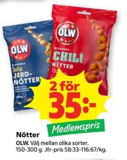 Stora Coop Nötter, Medlemspris erbjuda