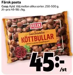 Coop Felix köttbullar erbjuda