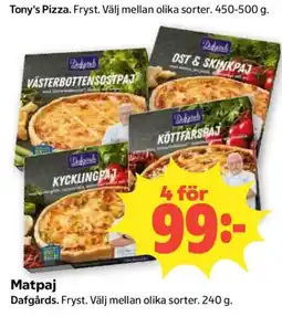 Coop Tony's Pizza erbjuda