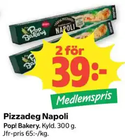 Coop Pop! Bakery Pizzadeg Napoli erbjuda