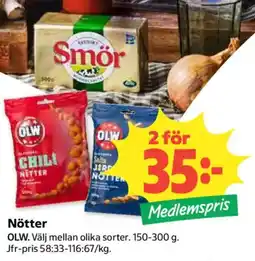 Coop Olw nötter erbjuda
