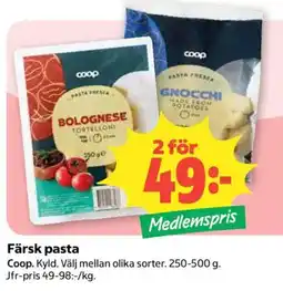 Coop Coop färsk pasta erbjuda