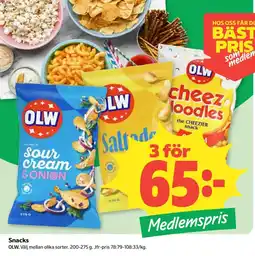Coop Olw snacks erbjuda