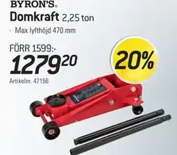 thansen BYRON'S Domkraft 2,25 ton erbjuda