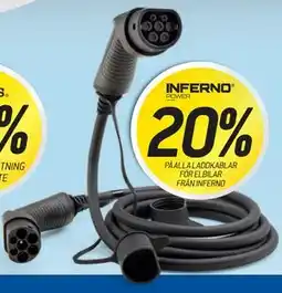thansen 20% PÅ ALLA LADDKABLAR FÖR ELBILAR FRÅN INFERNO erbjuda