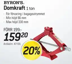 thansen BYRON'S Domkraft 1 ton erbjuda