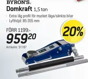 BYRON'S Domkraft 1,5 ton