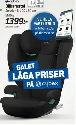thansen Bilbarnstol Solution B 100-150 cm erbjuda