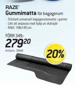 thansen RAZE Gummimatta för bagagerum erbjuda