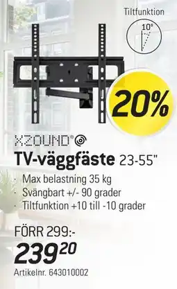 thansen TV-väggfäste 23-55 erbjuda