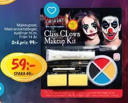 Leklust Pop Up Face Class Clown Makeup Kit erbjuda