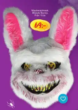 Leklust Maskeradmask. Bloody Bunny. erbjuda