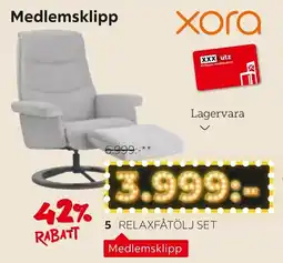 XXXLutz Xora relaxfåtölj set erbjuda