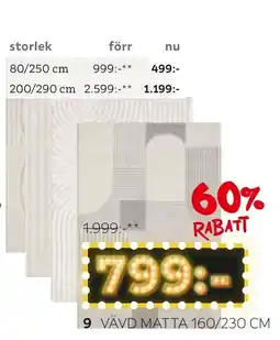 XXXLutz Vävd matta erbjuda