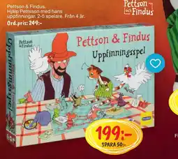 Leklust Pettson & Findus Uppfinningsspel erbjuda